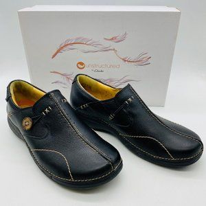 Unstructured by Clarks Women's Un.Loop Slip-On Shoes Black Size 7.5M